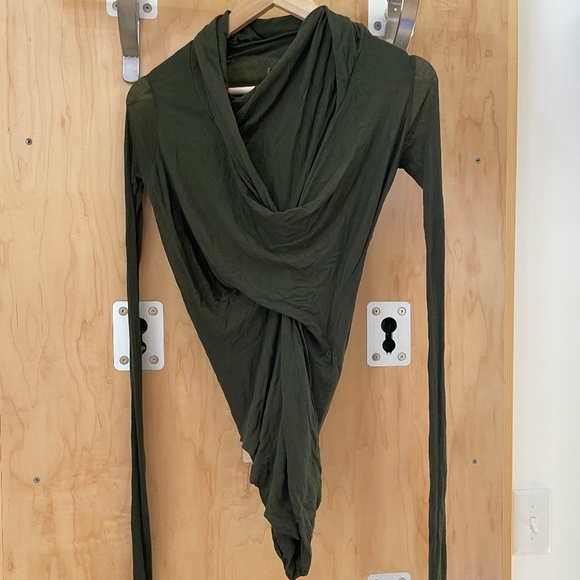 Rick Owens Lilies long sleeve draped top NWT 38IT, US2 - Picture 2 of 8